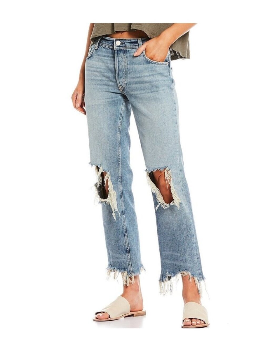 We the Free People Maggie Mid Rise Straight Leg Jeans 26